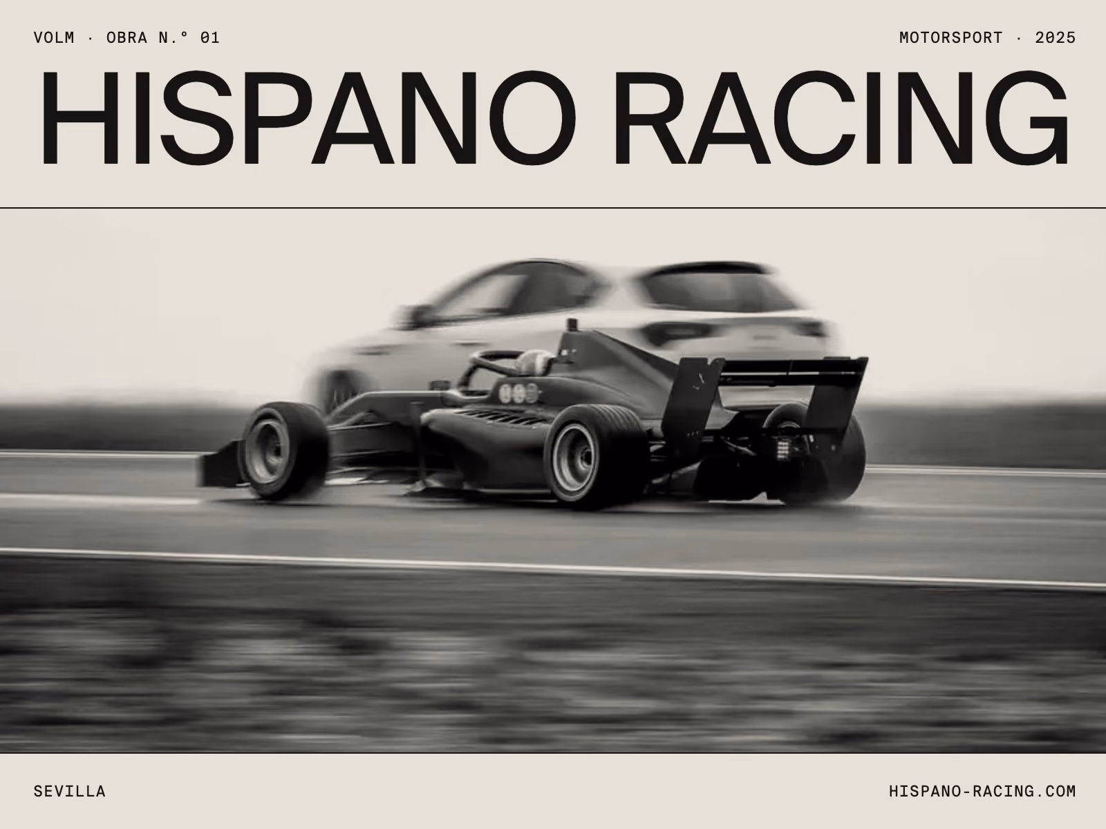 Web de Hispano Racing (motor), diseñada y desarrollada por VOLM